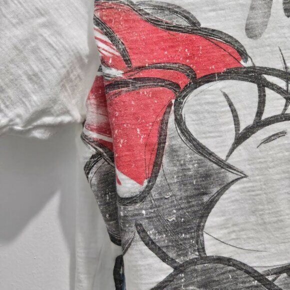 Fresh Disney Store Ladies Mickey & Minnie Mouse Kiss White Tee L: Mode Let's Go! - Picture 5 of 13